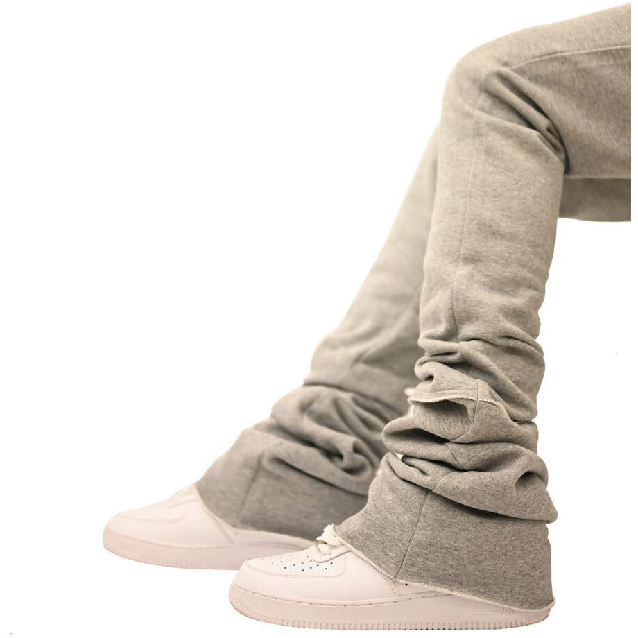 Doctrine Dagger Stacked Joggers - Gray