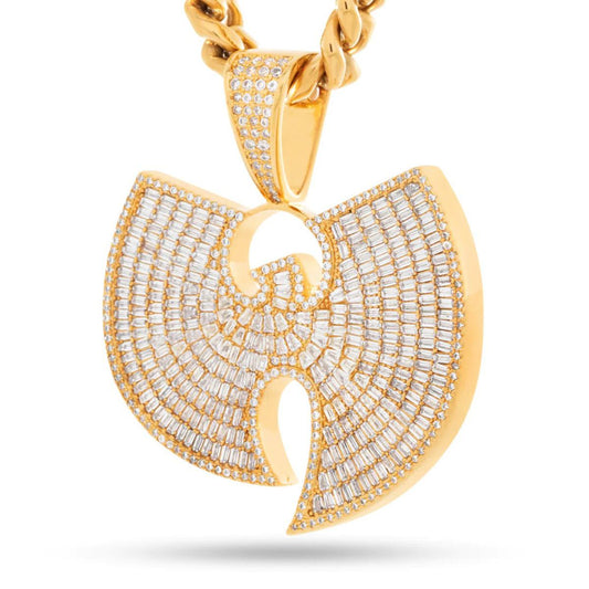 King Ice "Wu-Tang" Logo Necklace - Gold