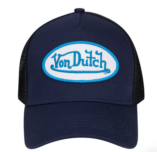 Von Dutch "White VD Logo" Navy Trucker Hat