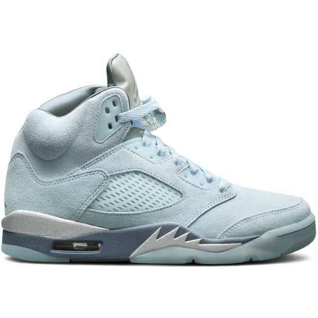 Jordan 5 Retro Bluebird women's sneakers in blue, white, and black colorway