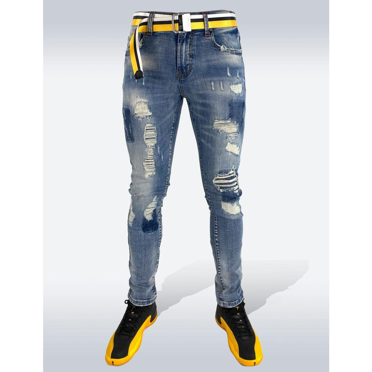 PREME SS21 Belted Denim - Indigo - Yellow Belt (PR-WB-687)