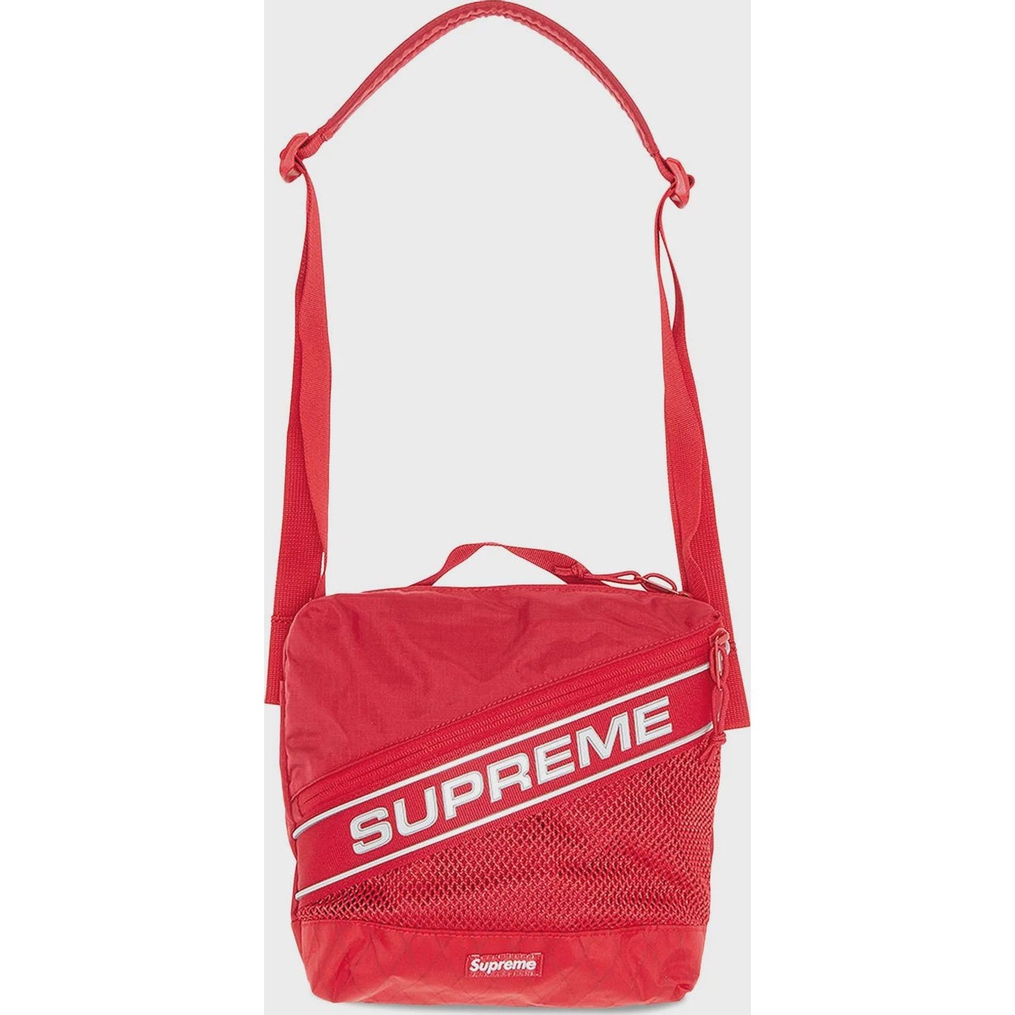 Red Supreme Logo Shoulder Bag from Fall/Winter 2023 collection, a stylish and functional accessory for everyday use