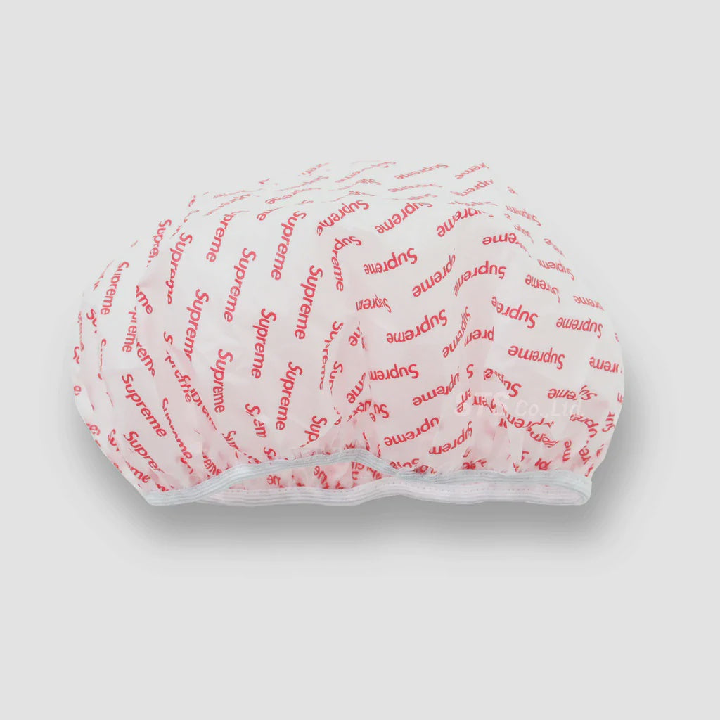High-quality waterproof Supreme Shower Cap with durable elastic band and stylish design