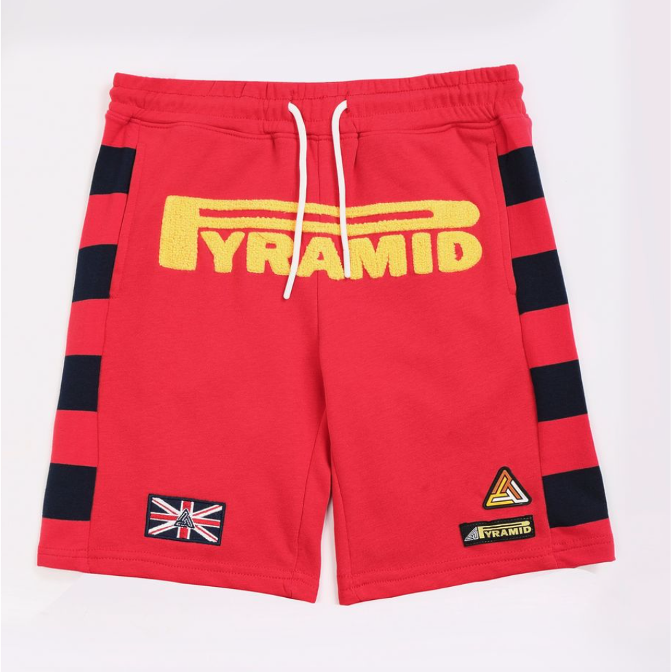 BP KIDS Red Game Stripe Shorts for boys playing sports