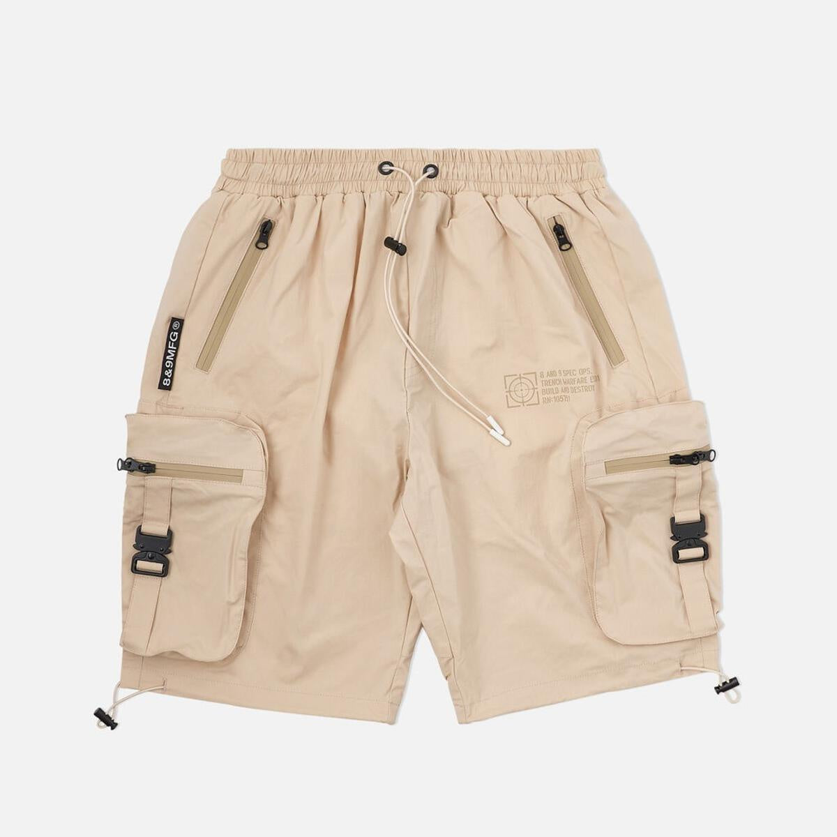 8&9 Cream Combat Nylon Shorts (SHCOMCRM)