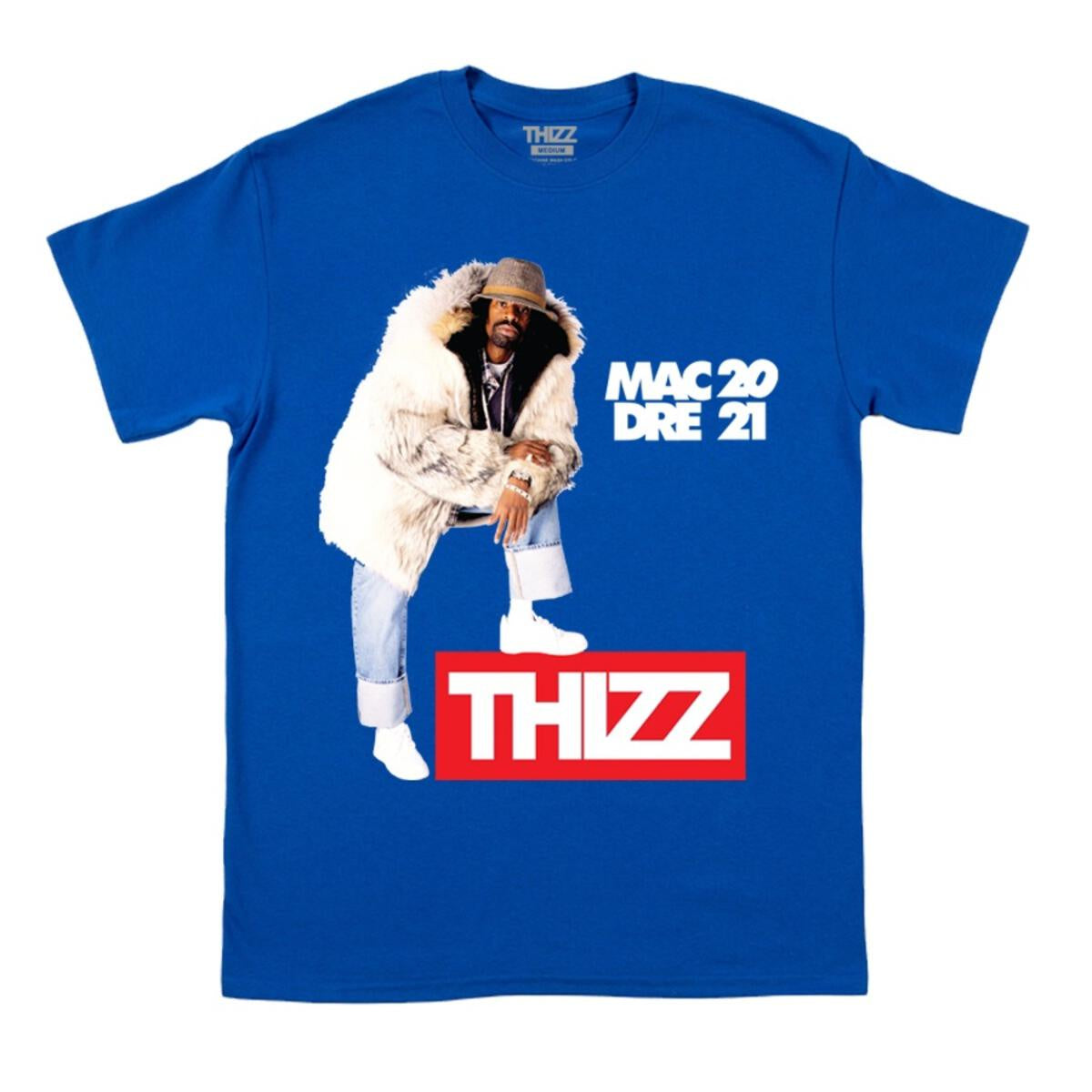 Thizz Nation Dre 2021 Royal Blue Tee, a stylish and comfortable t-shirt featuring a vibrant royal blue color and the iconic Thizz Nation Dre logo