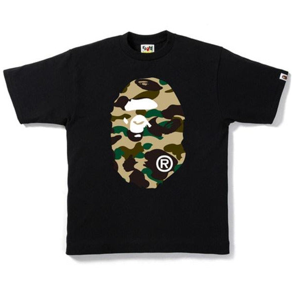 BAPE 1st Camo Big Ape Head Tee - Black/Yellow