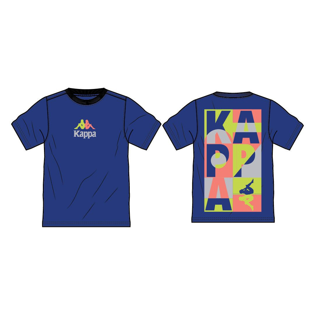 KIDS Kappa Authentic Molongio Blue/Green Tee (381633WY-A03) - comfortable and stylish cotton t-shirt with Kappa branding in blue and green colors