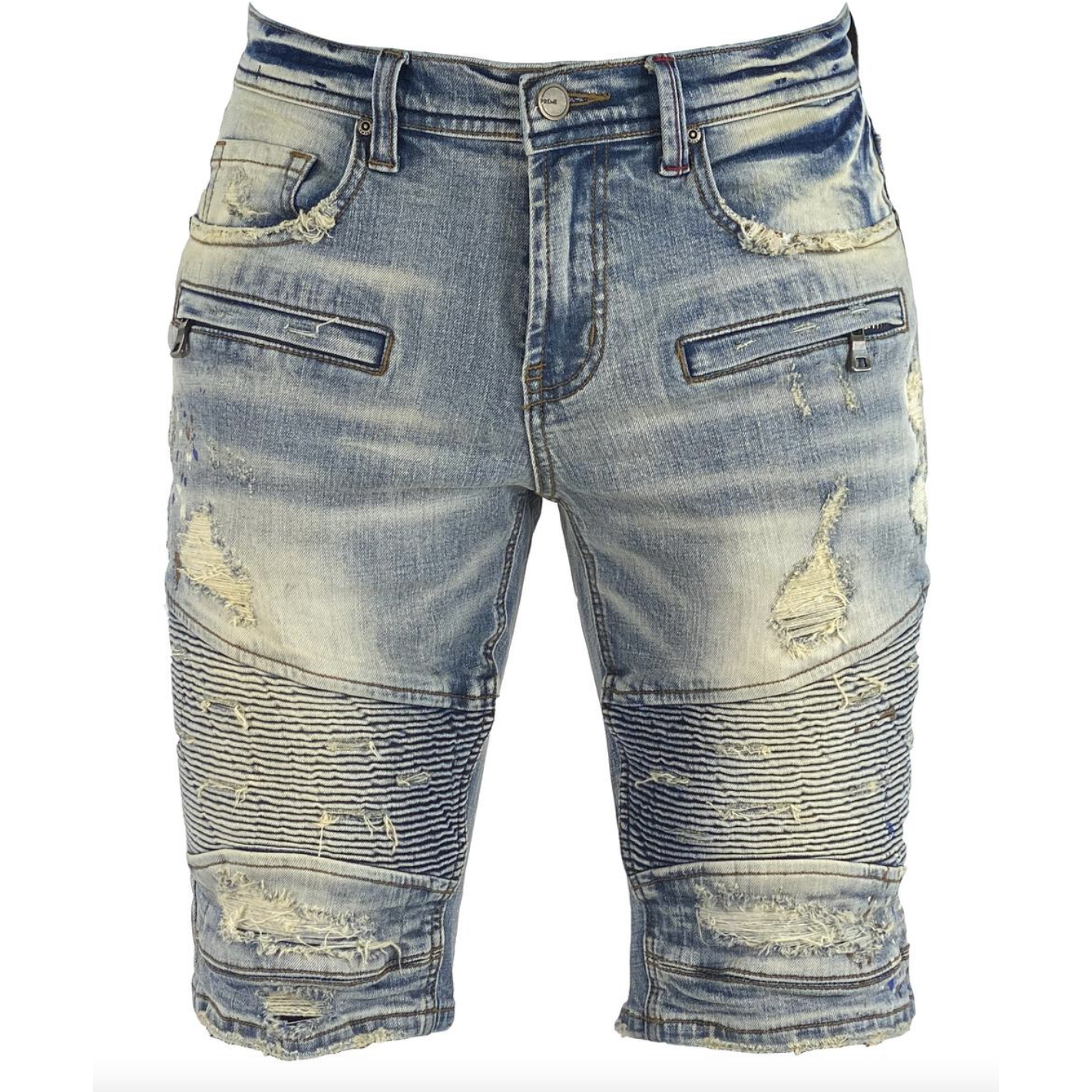 PREME Indigo Denim Biker Shorts (PR-WB-749)