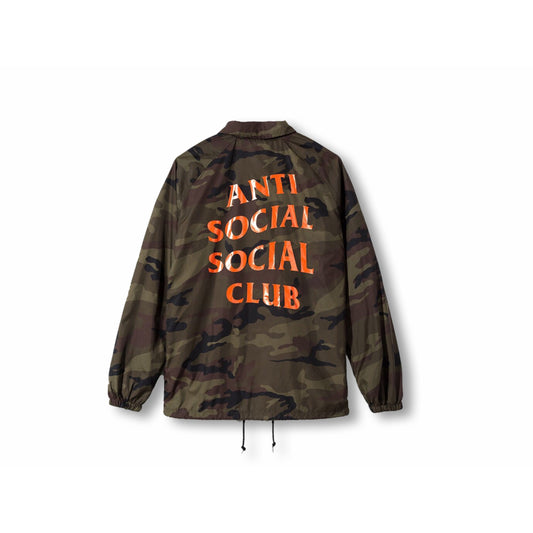 Anti Social Social Club Camo Coach Jacket - Camo/Orange
