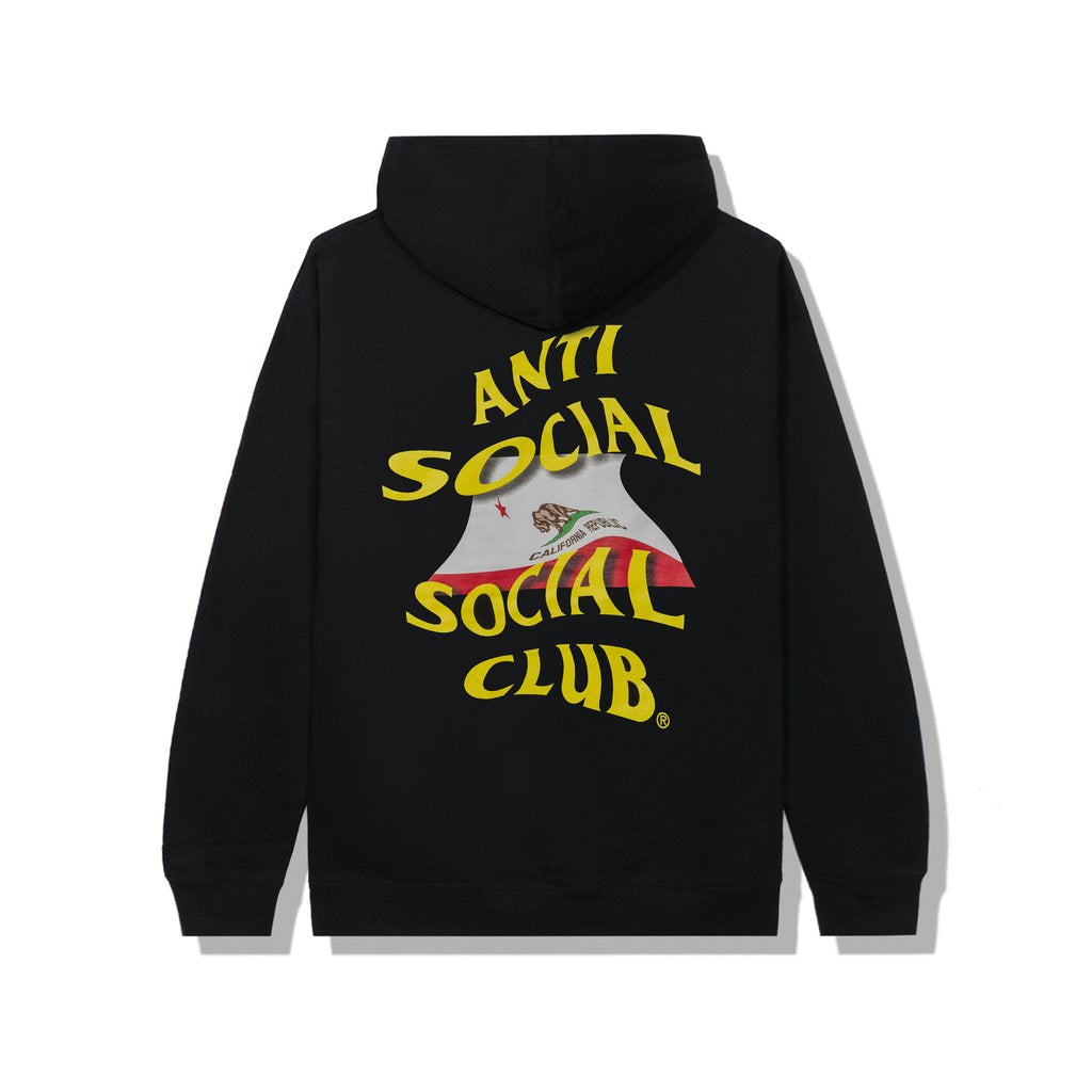 Black Anti Social Social Club California Hoodie featuring understated logo embroidery