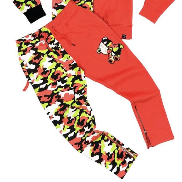 Comfortable and stylish Civilized Teddy Bear Coral Camo Joggers for women