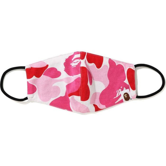 BAPE Big ABC Camo Mask in Pink, featuring the iconic BAPE logo print