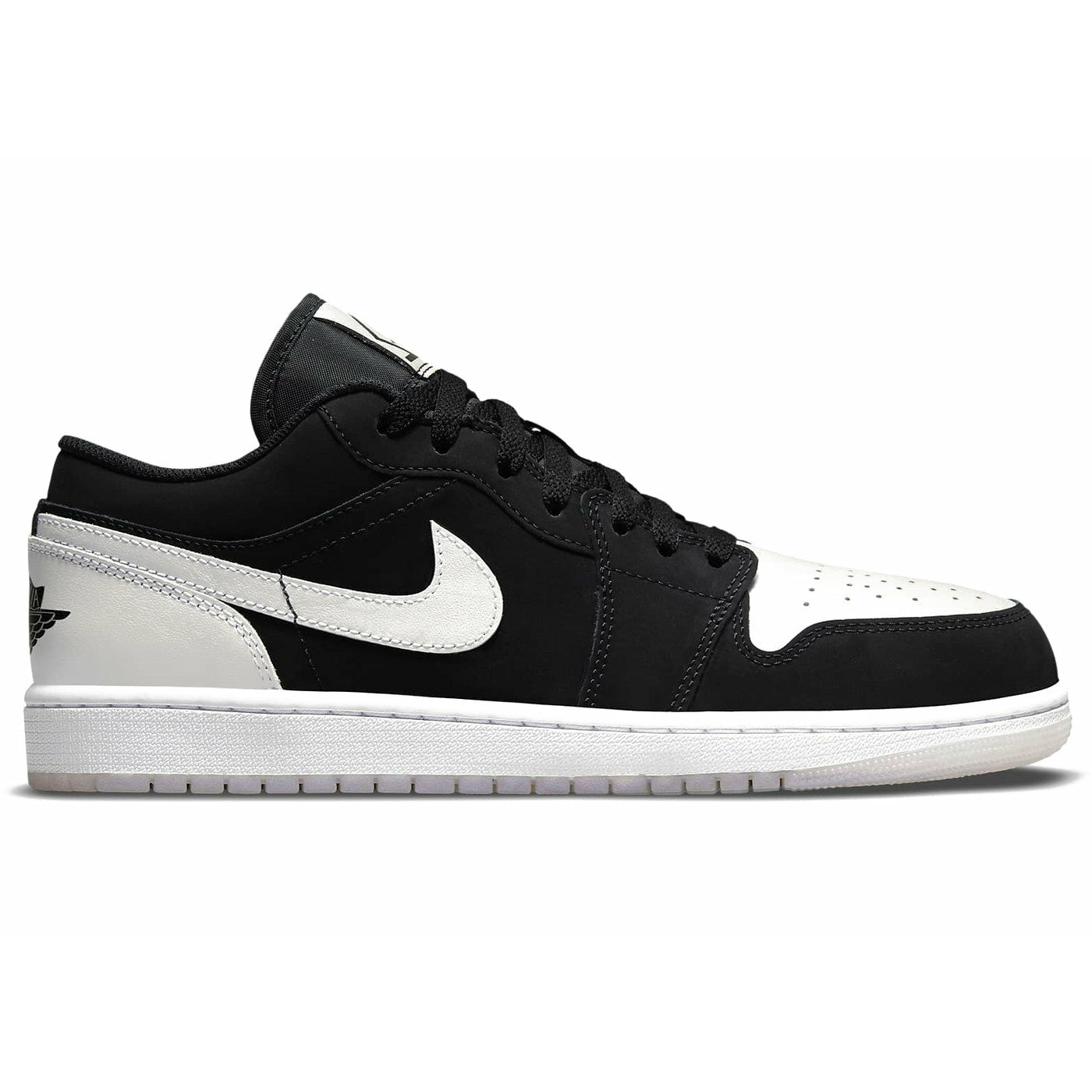 Black and white Jordan 1 Low Diamond Shorts with iconic logo
