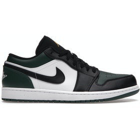 High-quality leather Jordan 1 Low Green Toe sneakers for men and kids