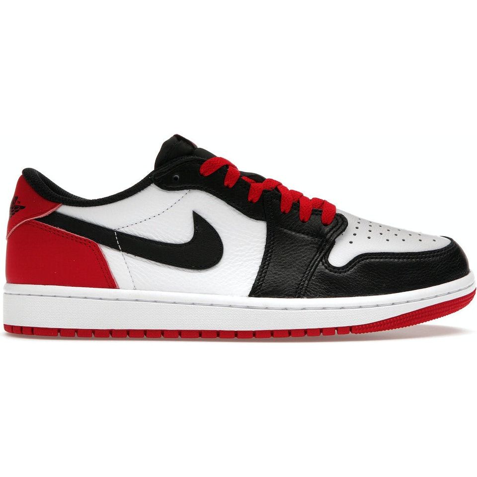 Air Jordan 1 Low OG - Black Toe (GS) (CZ0858-106) - Youth sneaker with iconic black toe design and classic Air Jordan branding