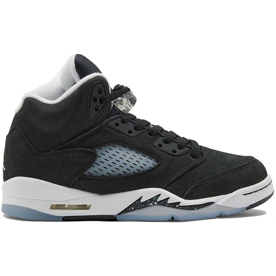 White and silver Jordan 5 Retro - Moonlight (2021) (GS) kids' sneakers