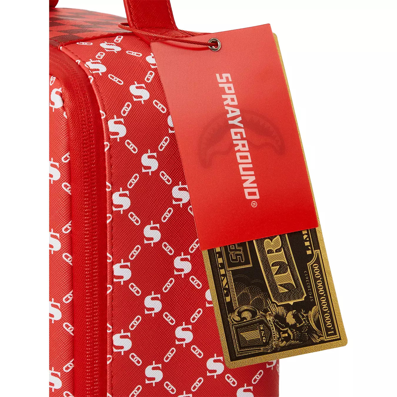 Eye-catching red sneaker bag with ample storage space and comfortable straps