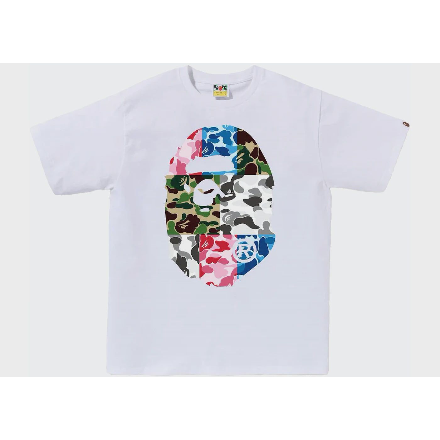 BAPE Marble Camo Big Ape Head Tee White Men's SS22 GB, 53% OFF