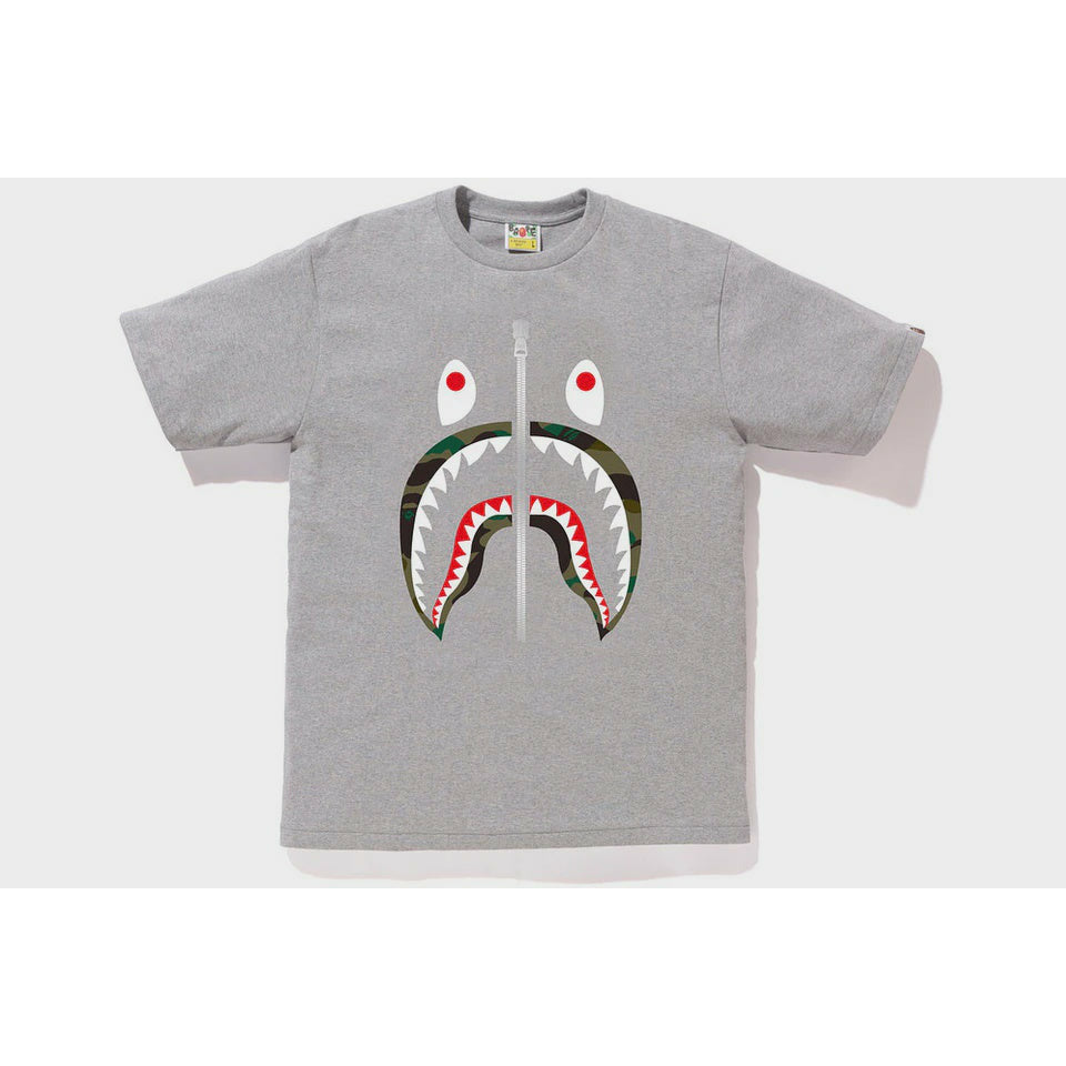 BAPE Color Green Camo Shark Grey Tee