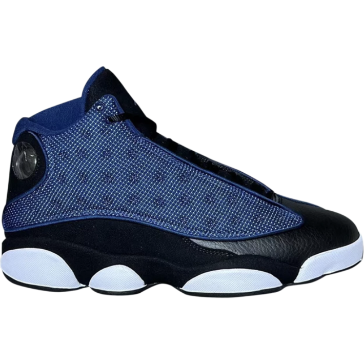 Alt text: High-quality image of the Jordan 13 Retro - Brave Blue sneakers, featuring a sleek design with a vibrant blue colorway and iconic Jumpman logo on the side