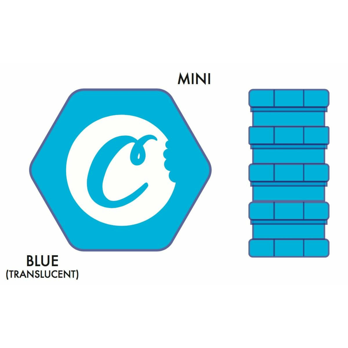 Child-proof blue plastic storage jar for cookies V2 mini stackable