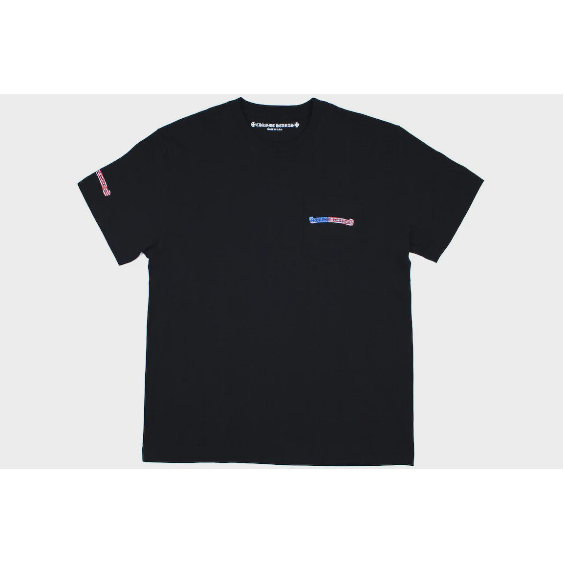 Black Chrome Hearts Matty Boy America T-Shirt featuring iconic American flag design