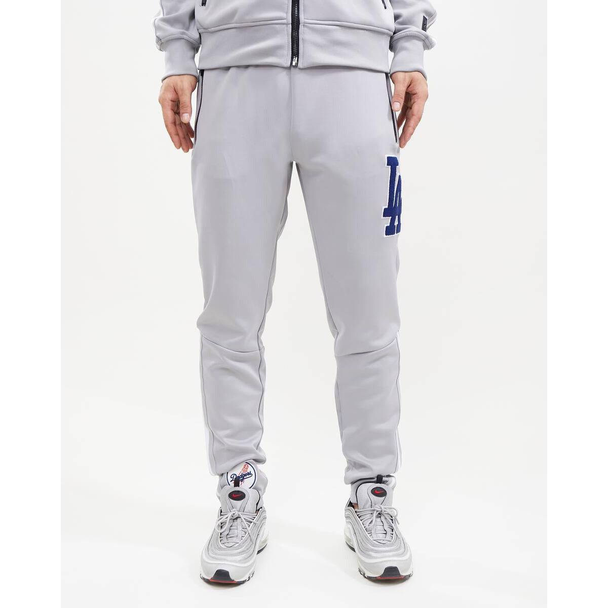 Los Angeles Dodgers pro team track pant in gray, a versatile and stylish addition to any fan's wardrobe
