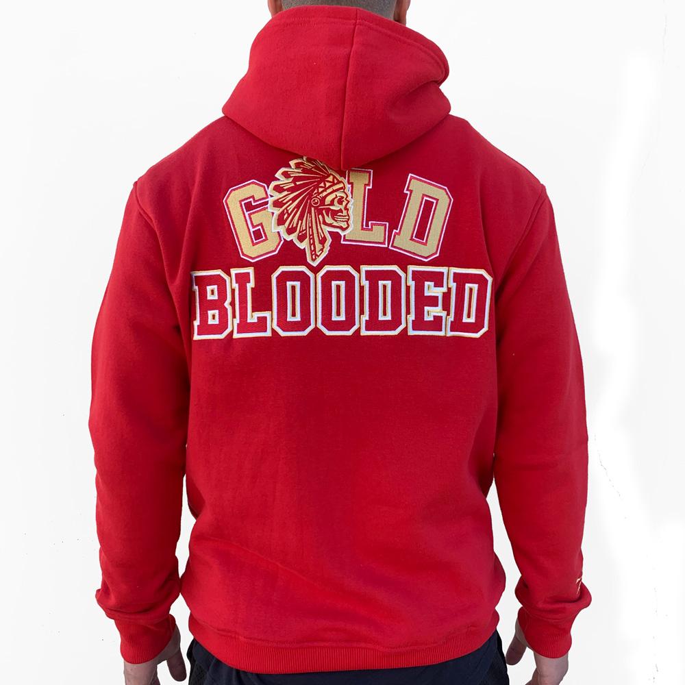 Gold Blooded (Women's Red Hoody) – Adapt.