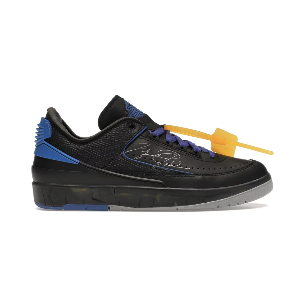 High-quality Jordan 2 Retro Low SP Off-White -Black Blue sneaker with unique design and colorway