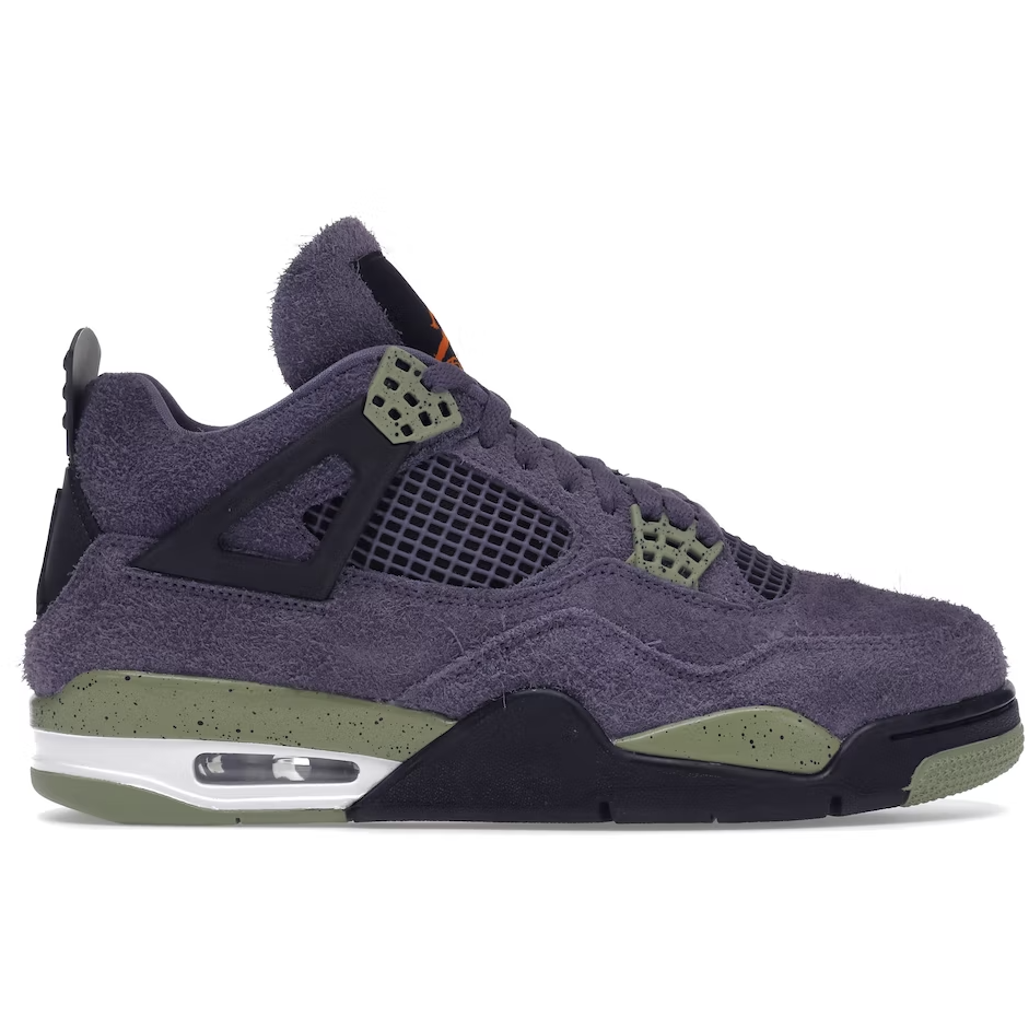 Image of the women's Jordan 4 Retro in Canyon Purple, a stylish and comfortable athletic shoe