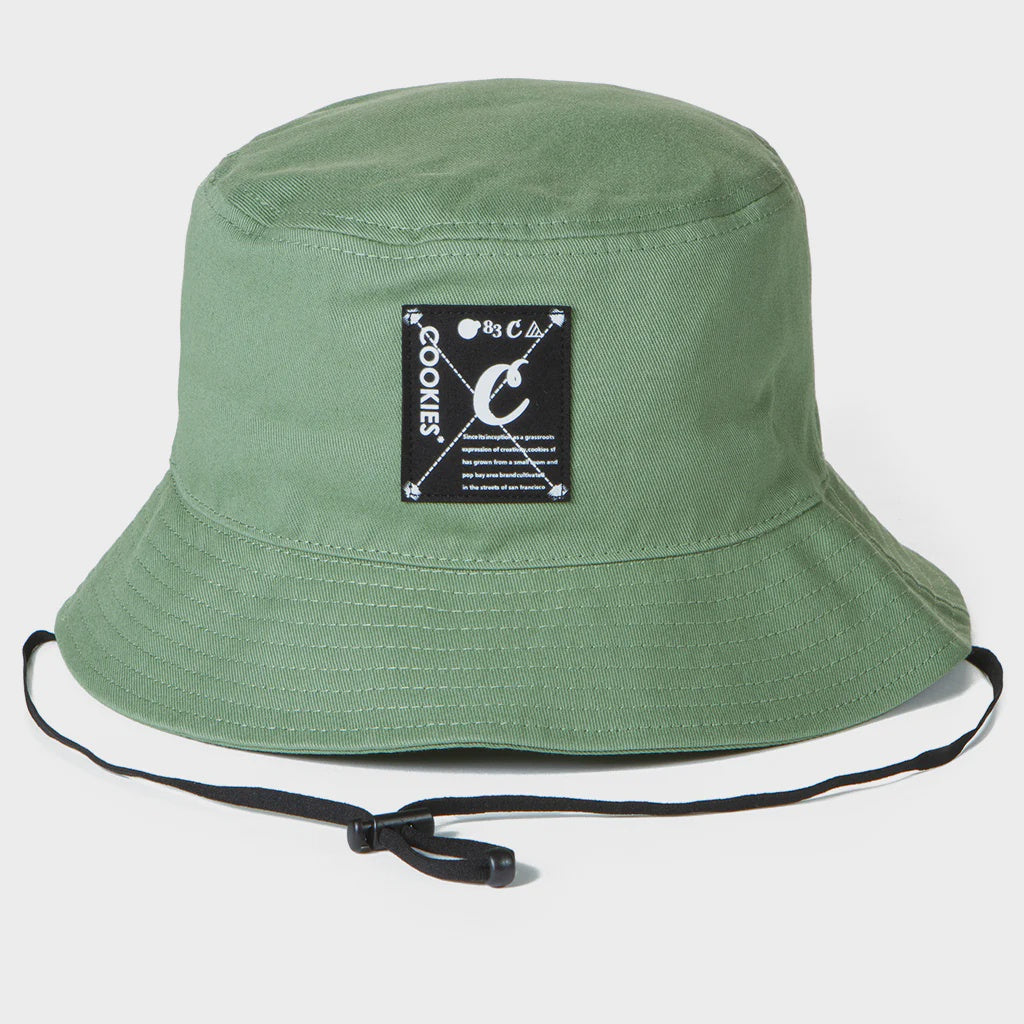 Stylish and versatile Cookies Key Largo Light Olive Bucket Hat for women
