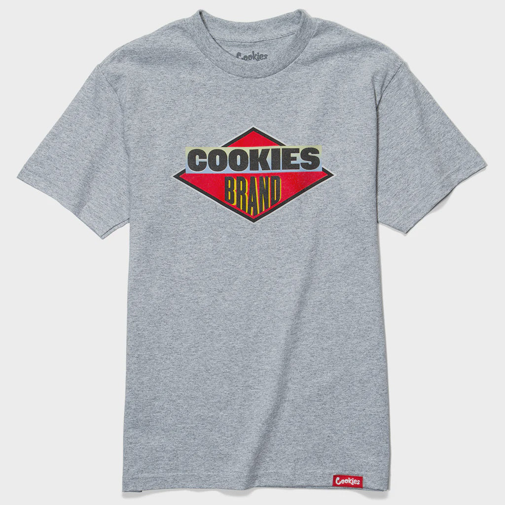 Grey heather short sleeve tee with 'Cookies License To Chief' product logo
