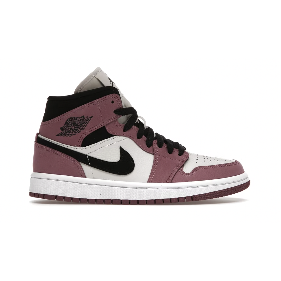 High-quality women's Jordan 1 Mid SE sneakers in Light Mulberry colorway