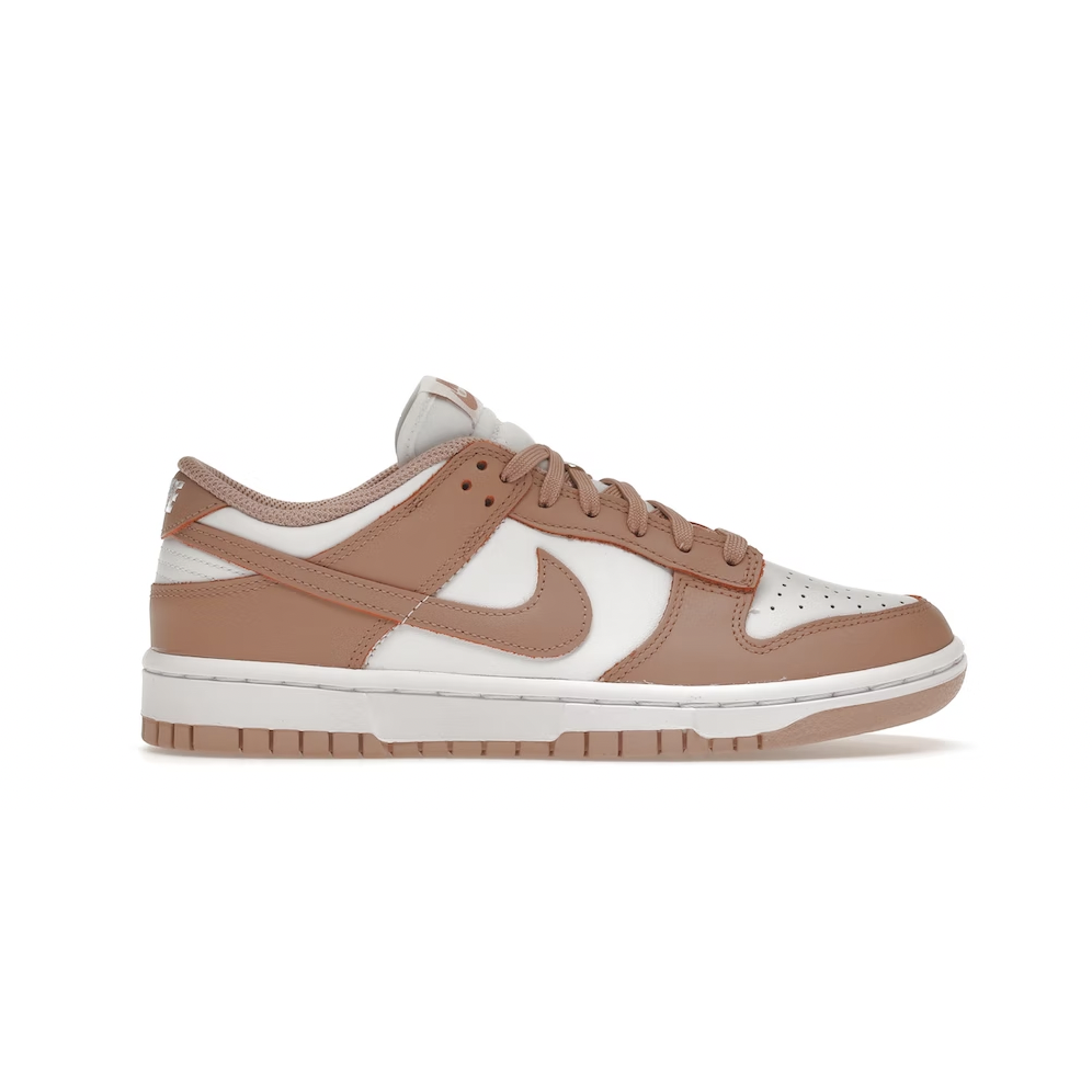 Nike Dunk Low - Rose Whisper (W) women's sneakers in soft pink color with white sole and iconic swoosh logo