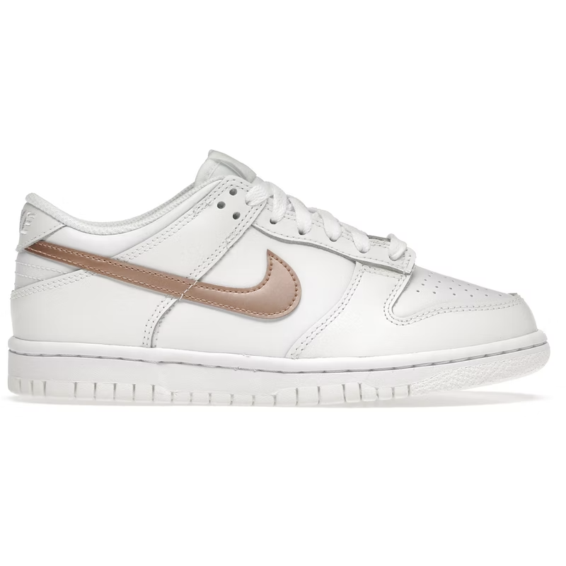 Nike Dunk Low -White Pink (GS) - Stylish and comfortable sneakers for girls in white and pink