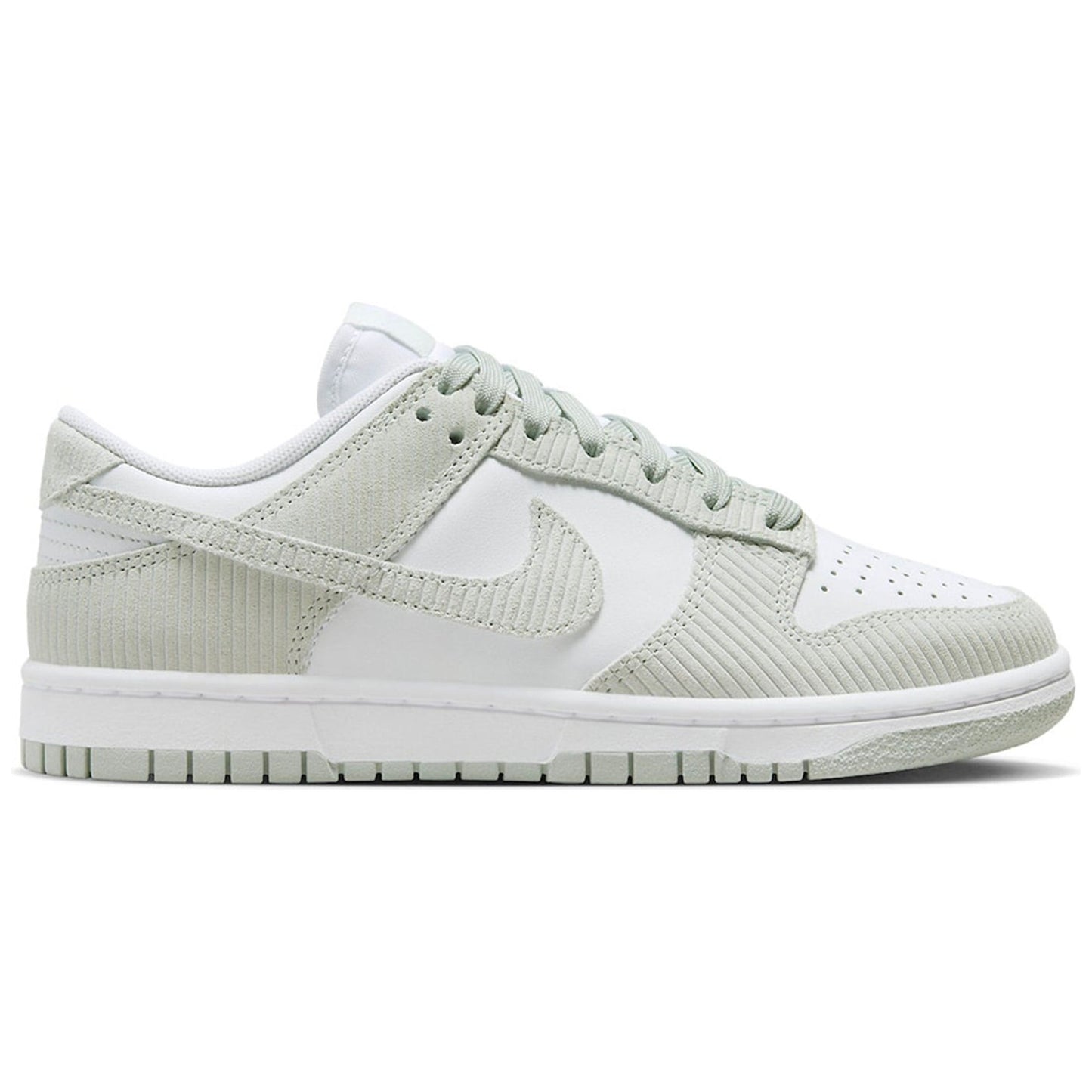 Nike Dunk Low in Light Silver Corduroy for Women (Style FN7658-100)