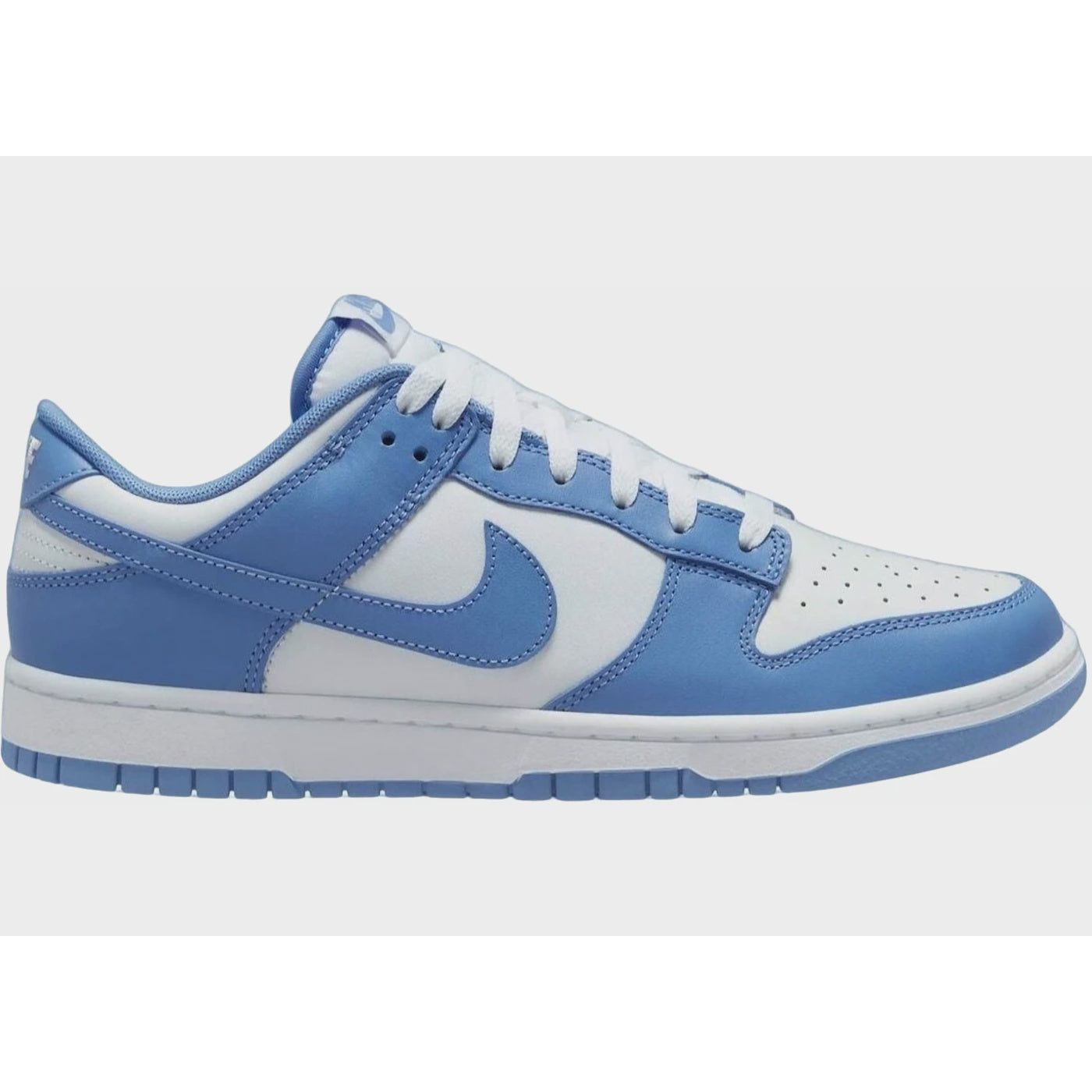 Alt text: Nike Dunk Low - Polar Blue (DV0833-400) sneakers with iconic design and striking colorway