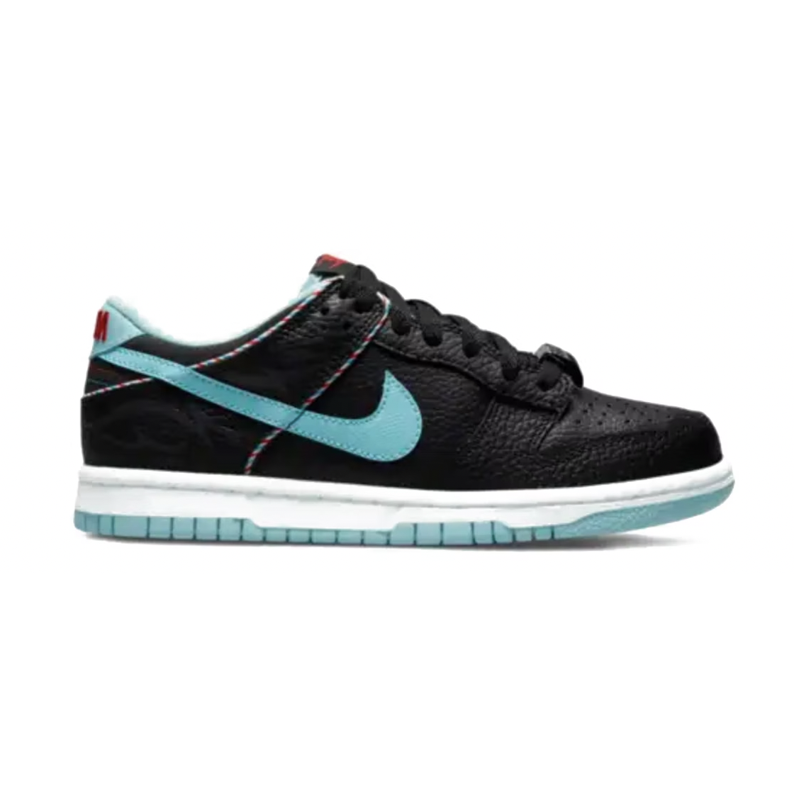 Nike Dunk Low SE -Barber Shop Black (GS) - Stylish kids' sneakers with classic black and white design, perfect for the young trendsetter