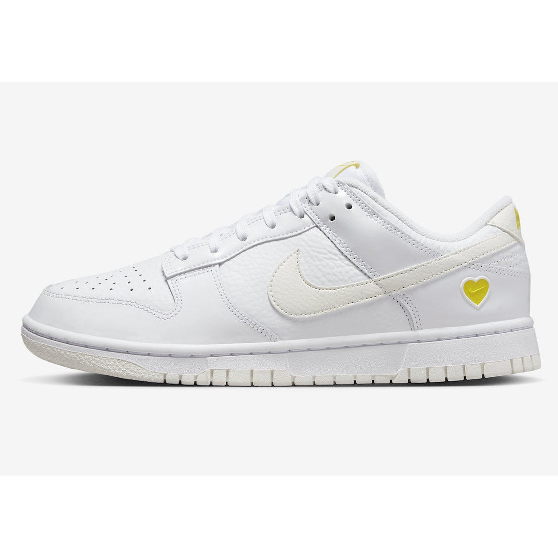 Nike Dunk Low - Valentine's Day Yellow Heart (W) (FD0803-100) women's sneaker with heart-shaped design and yellow colorway