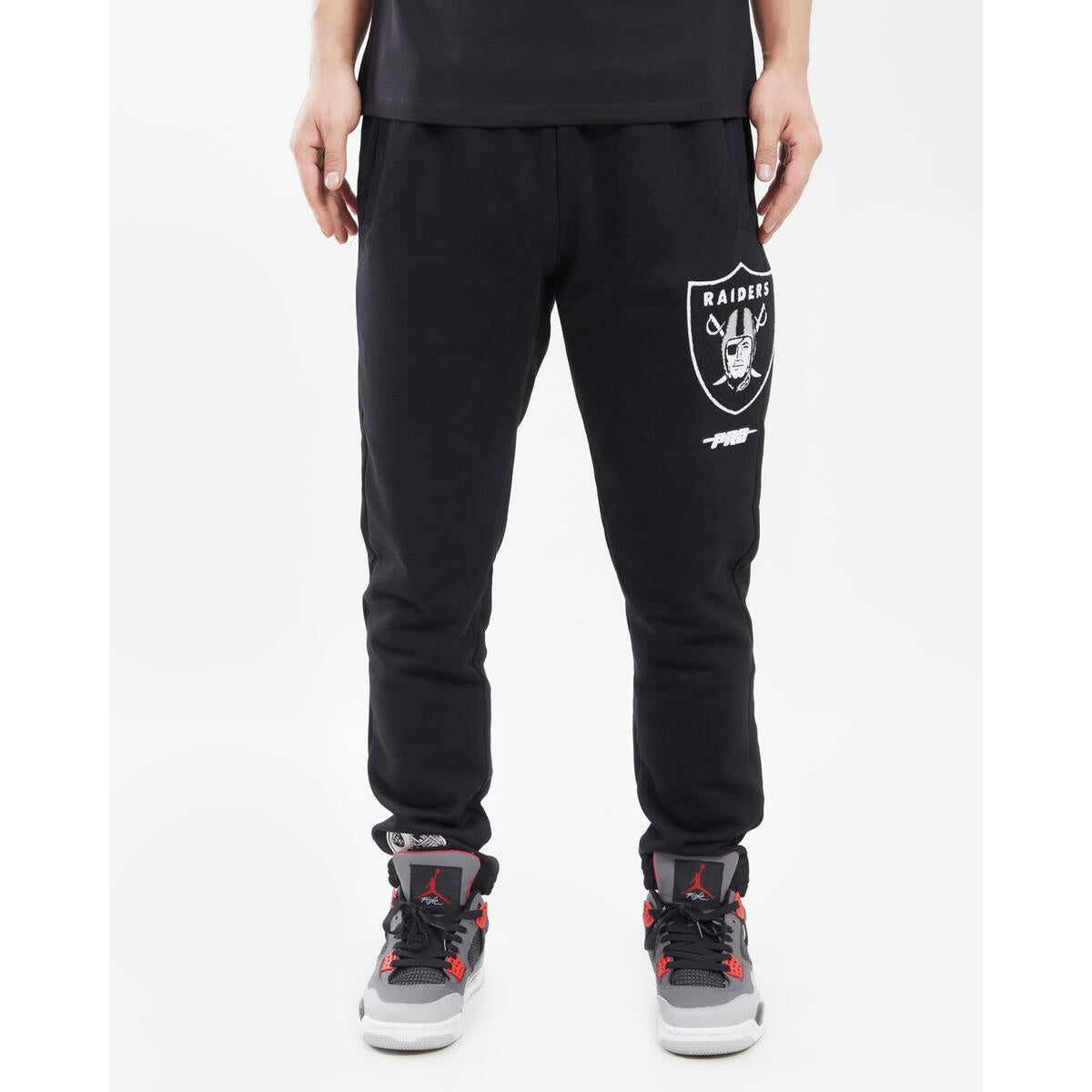 Black Las Vegas Raiders Mash Up Logo Sweatpant featuring comfortable and stylish design