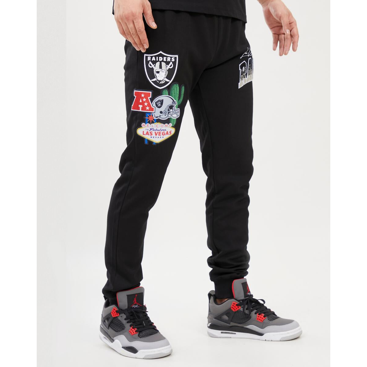 Pro Standard Las Vegas Raiders Home Town DK Jogger-Black, official NFL merchandise, comfortable and stylish athletic pants for Raiders fans