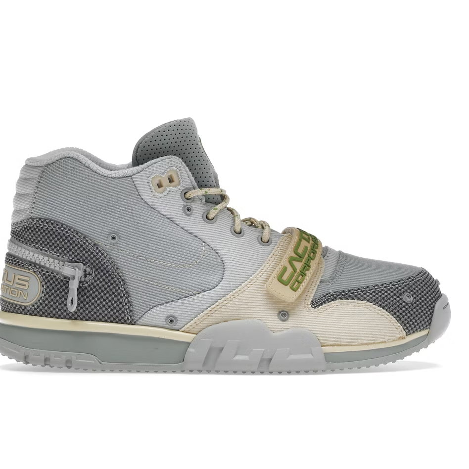 Nike Air Trainer 1 SP - Travis Scott Grey Haze sneakers in stylish grey and white colorway, designed for ultimate comfort and style