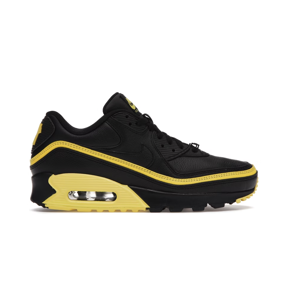 Nike Air Max 90 - Undefeated Black Optic Yellow sneakers, a stylish and iconic design featuring a black and yellow colorway, perfect for athletic and casual wear