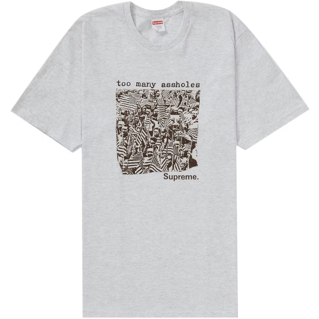 Supreme Too Many Assholes Tee - Ash Grey