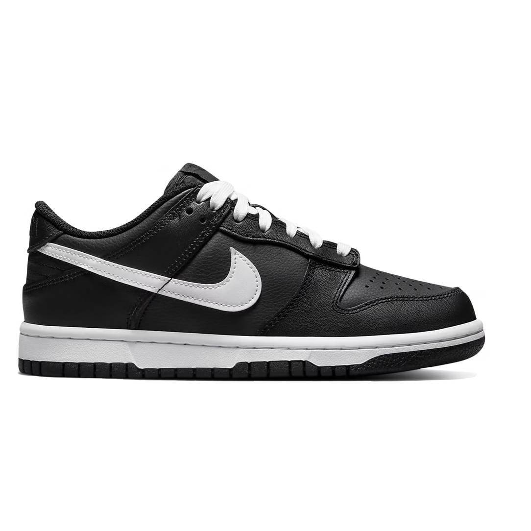 Nike Dunk Low - Black White (2022) (GS) - Youth sneaker with iconic design, black and white colorway, perfect for casual wear