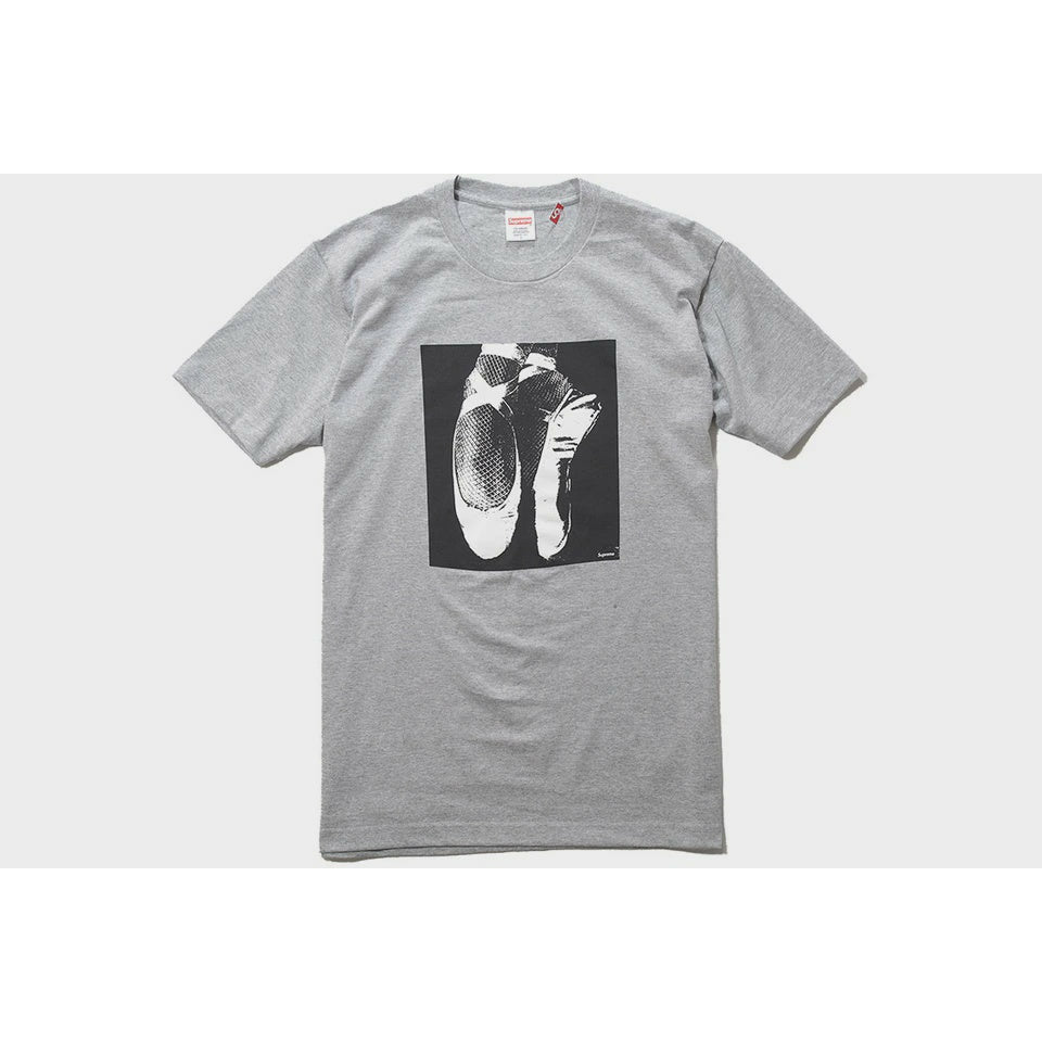Supreme Ballerina Tee in Heather Grey, a comfortable and stylish ballet-inspired t-shirt for women