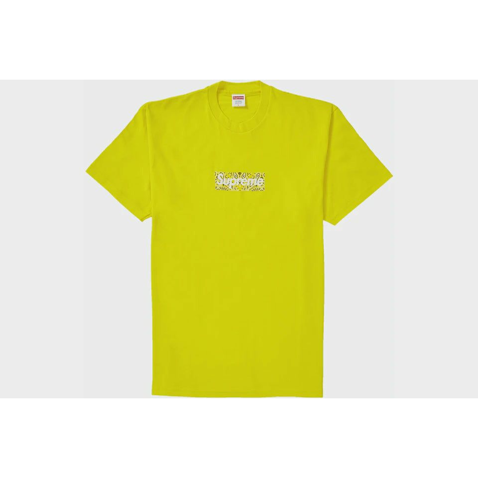 Yellow Supreme Bandana Box Logo Tee, a stylish and trendy fashion product