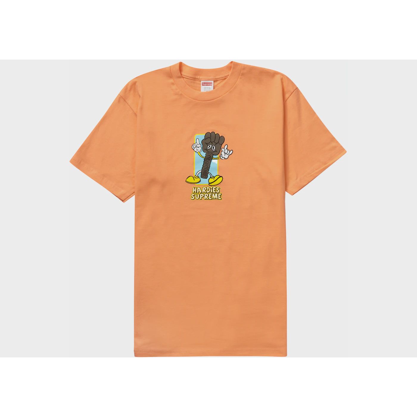 Supreme Bolt Tee in Peach (SS23) - Short sleeve cotton shirt with bold bolt graphic in vibrant peach color for summer
