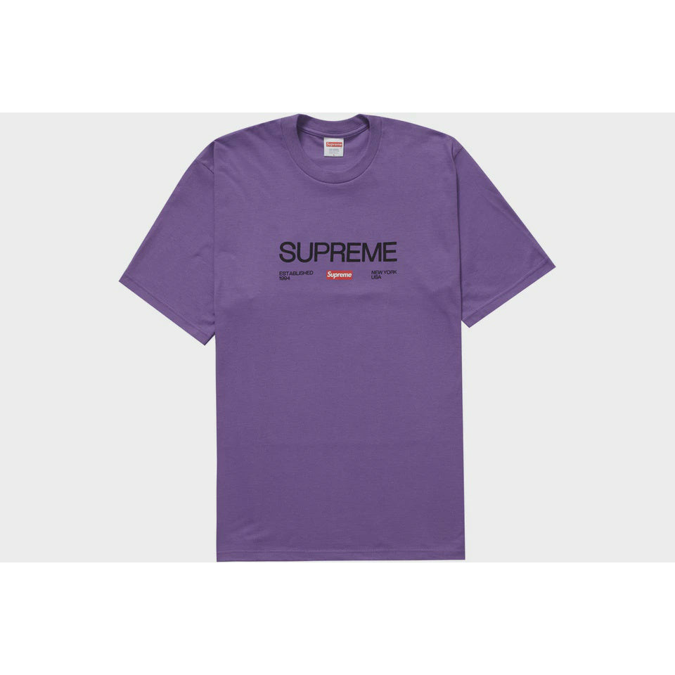 Supreme Est 1994 Tee in Purple, a stylish and comfortable t-shirt
